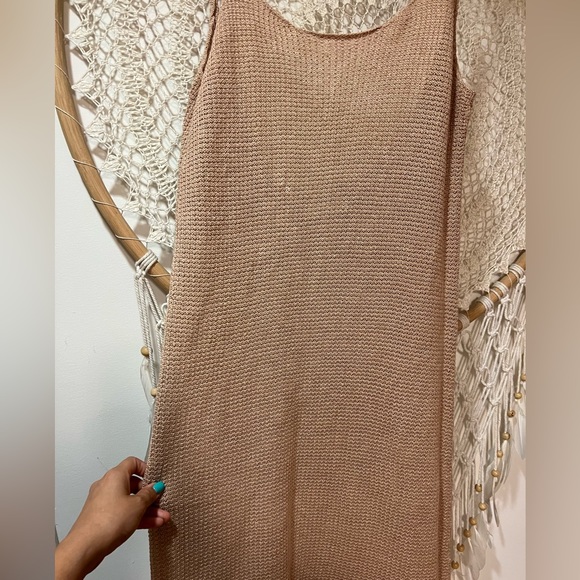 Onia Sweater Maxi Dress In Tan - Picture 7 of 10